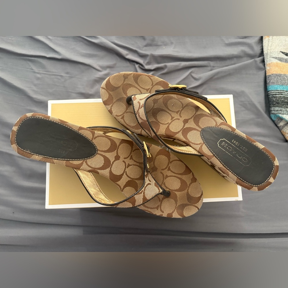 Coach platform sandals